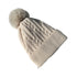 Double Layer Fleece Lined Knitting Beanie With Pompom