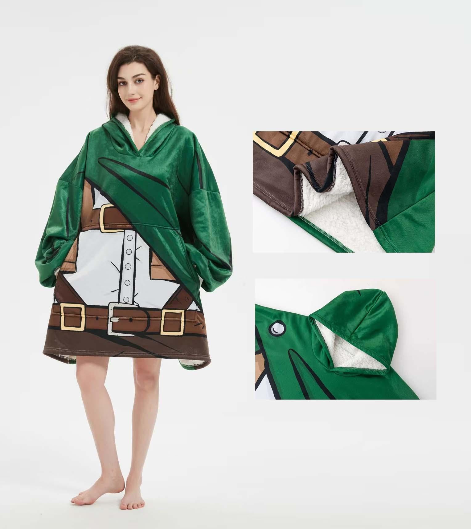 Unisex Tv Blanket Hoodie Full Size Full Color Printed