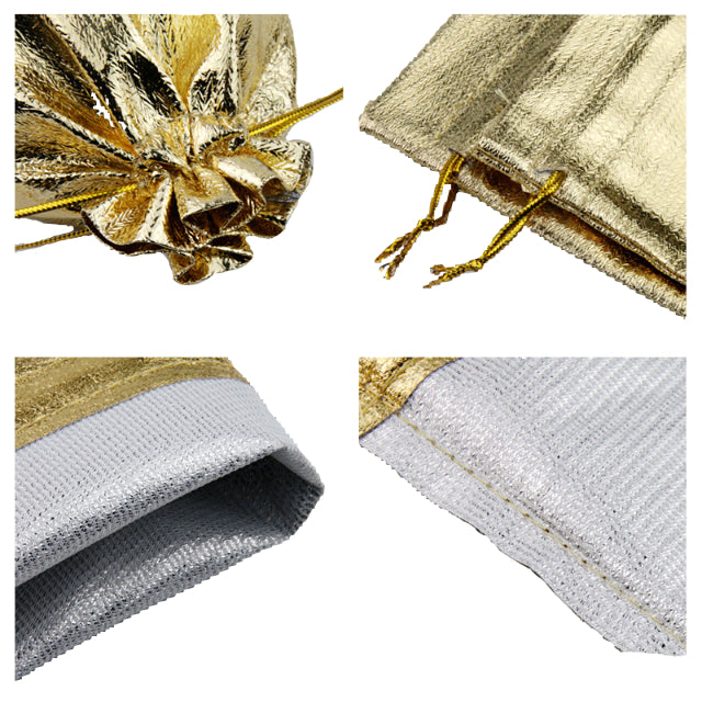 Gold Drawstring Gift Pouch