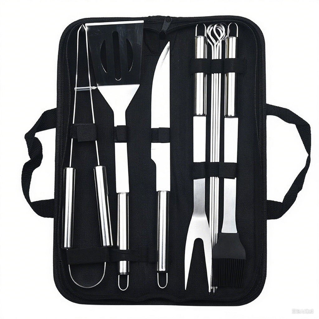 9 Pieces Barbecue Tool Set