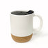 Keramiktasse mit Korkboden und Deckel
