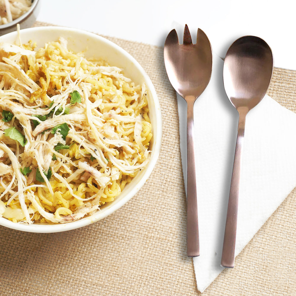 Stainless Steel Salad Serving Fork And Spoon (2pcs)