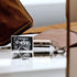 3d Rectangular Crystal Keychain Award