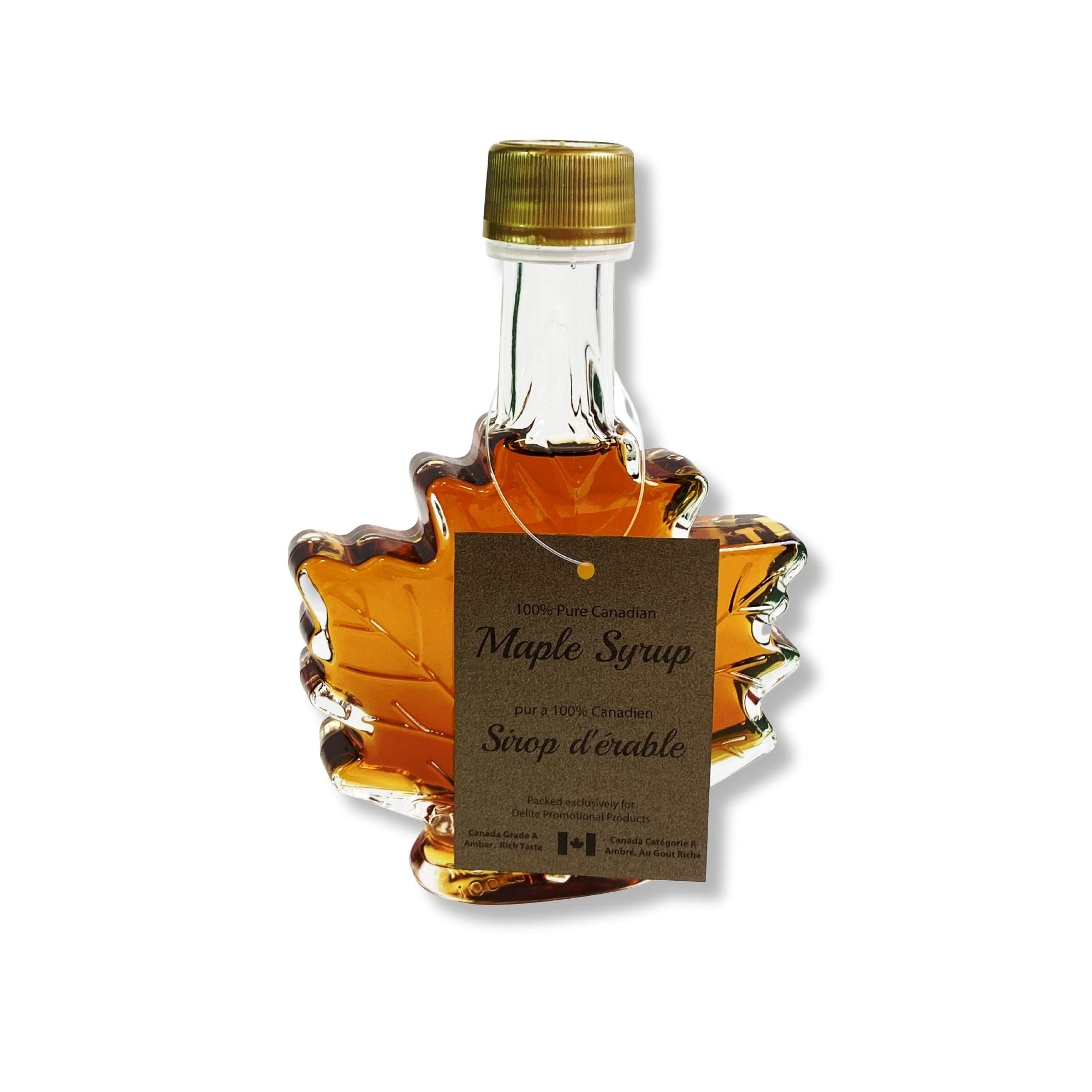 100ml Maple Syrup In Leaf Bottle - Delite Promotional Products