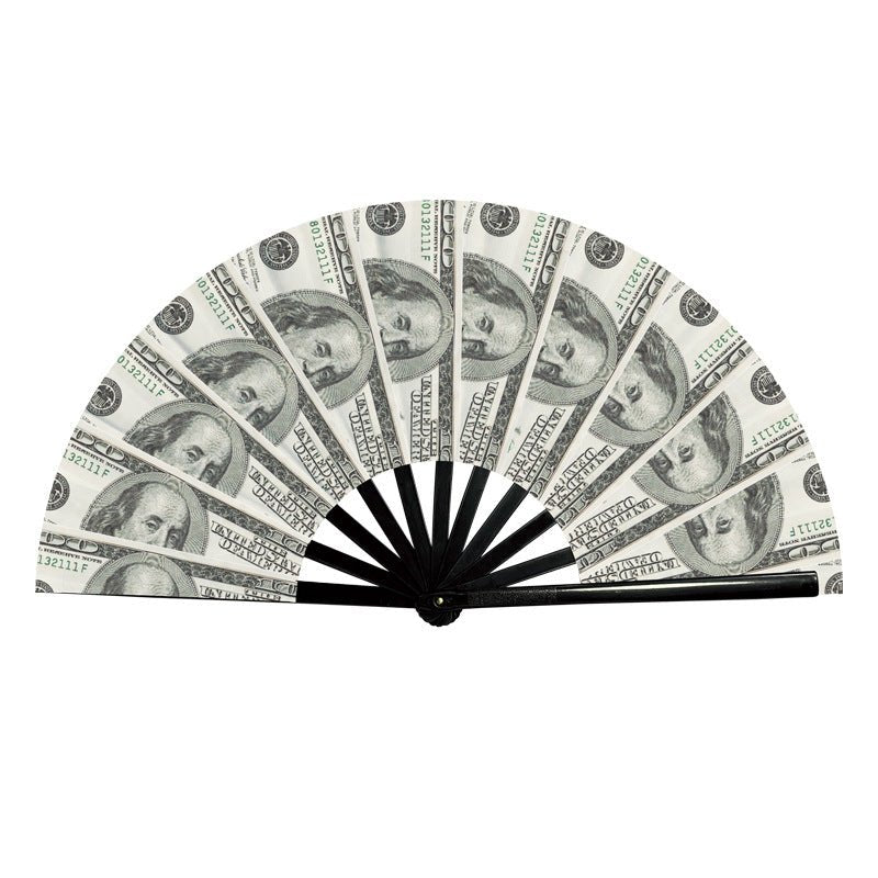 10in Plastic Handle Clack Fan One Side Printed - Delite Promotional Products