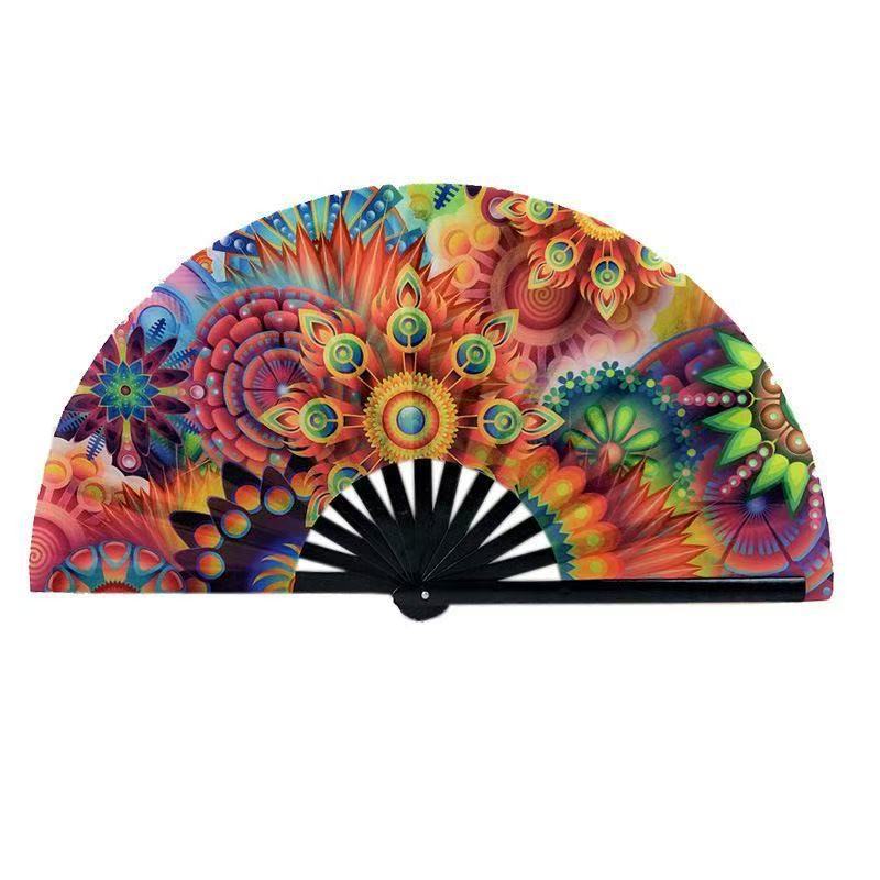 10in Plastic Handle Clack Fan One Side Printed - Delite Promotional Products