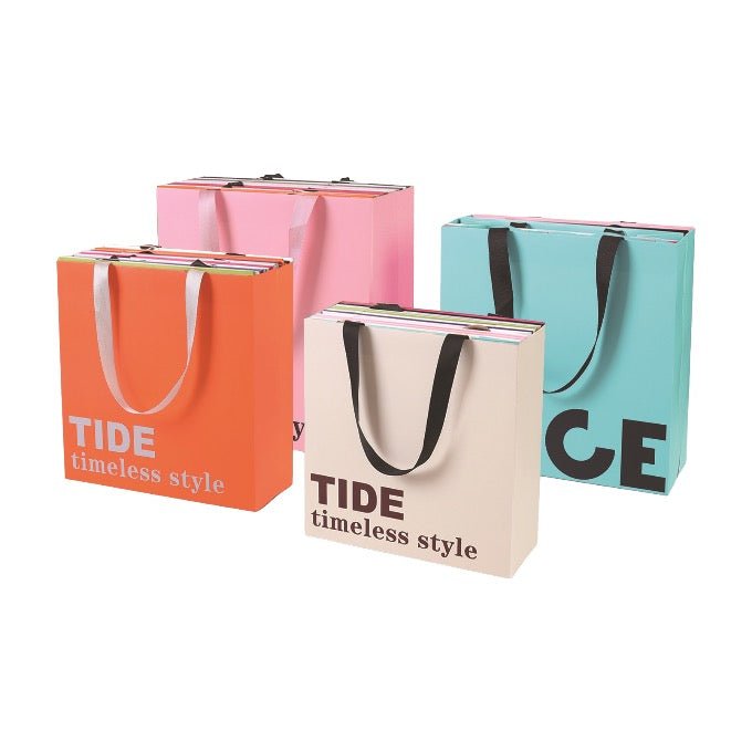 11in Square Ribbon Handle Paper Bag - Delite Promotional Products
