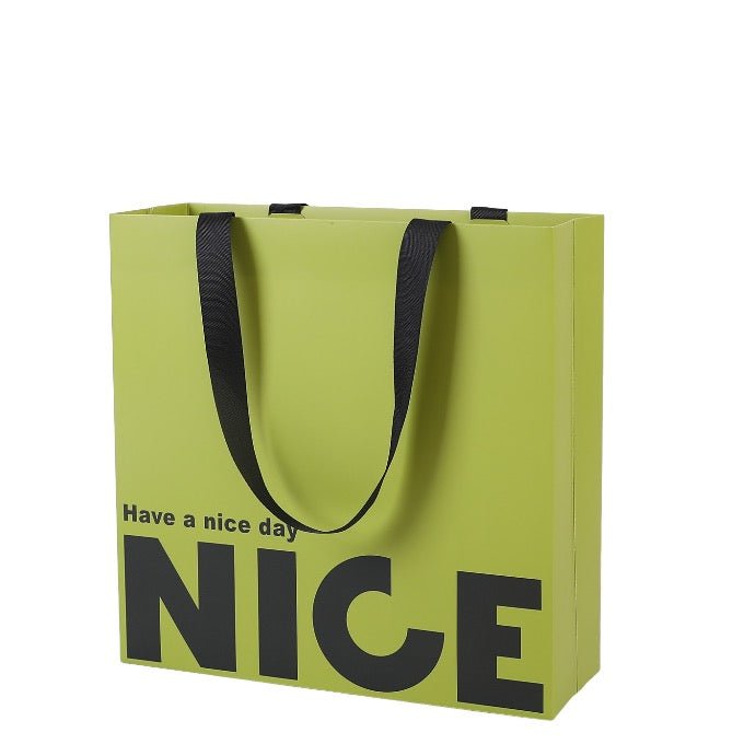 11in Square Ribbon Handle Paper Bag - Delite Promotional Products