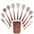 12 - piece Wood - patterned Silicone Kitchen Utensil Set - By Boat - Delite Promotional Products