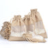 4 X 5.5 Inch Polyester Burlap Drawstring Pouch With Window