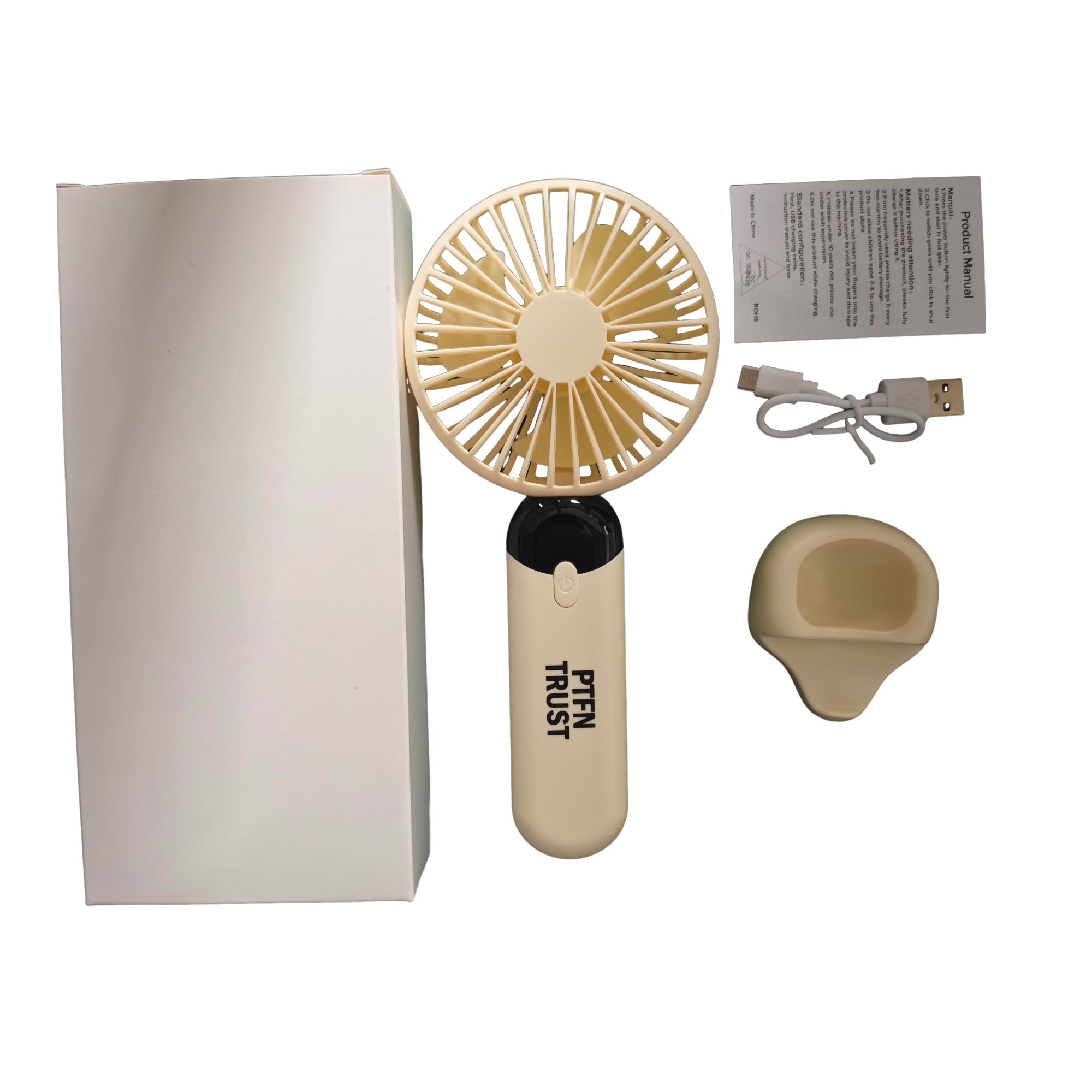 Portable Handheld Fan With Removable Stand