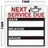 Oil Change Sticker Decals Double Sides Printed
