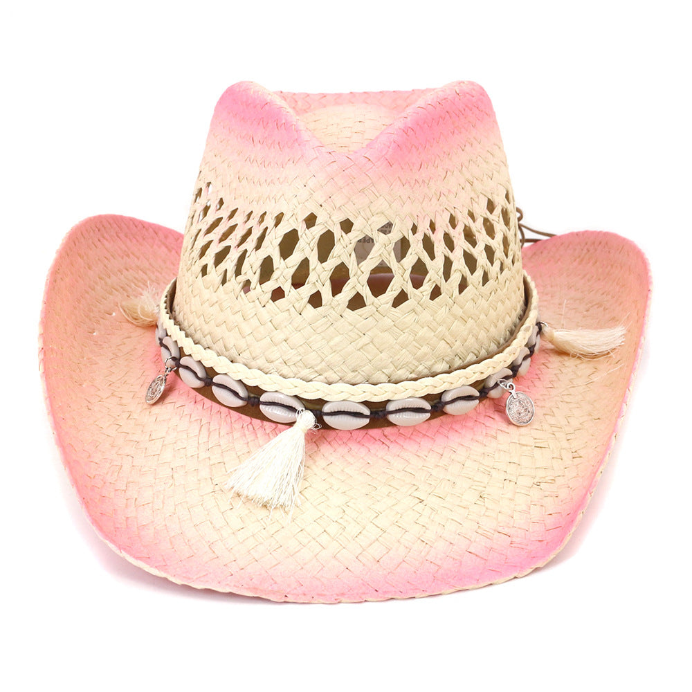 Straw Hat Unisex Design Cowgirl And Cowboy