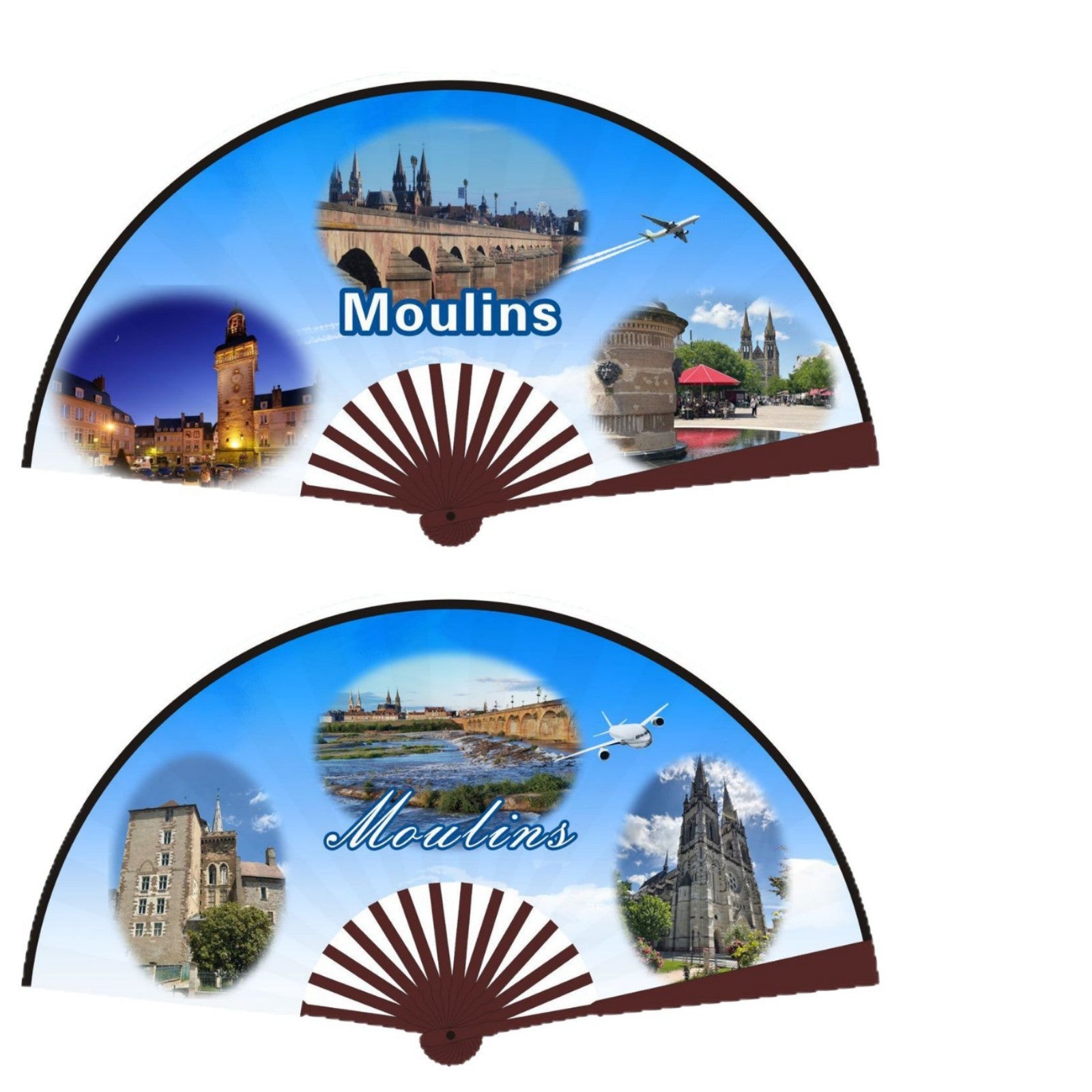 8 Inch Foldable Hand Fan Fabric Cloth Double Face Printed