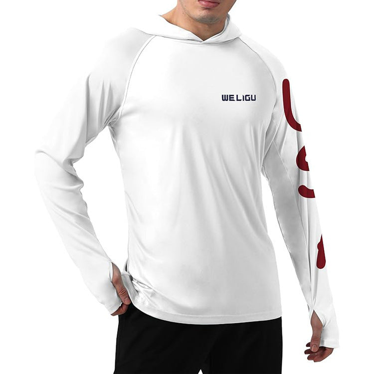 Long Sleeve Hoodie Shirt Sun Protection Fishing Coat