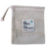 Drawstring Cotton Mesh Pouch With Woven Label Sewed Cosmetic Bag