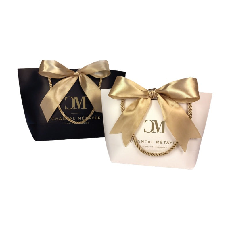 Paper Tote Bag With Ribbon