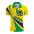 Full Size Printed Sports Polo Shirt Short Sleeves With Collar