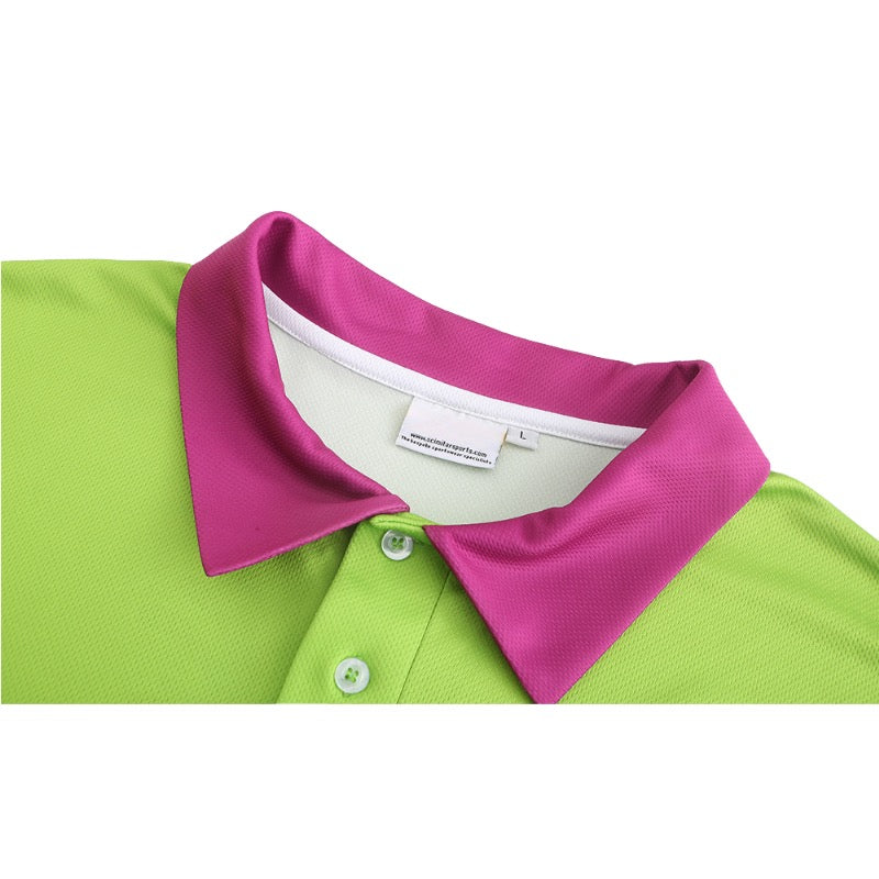 Full Size Printed Sports Polo Shirt Short Sleeves With Collar