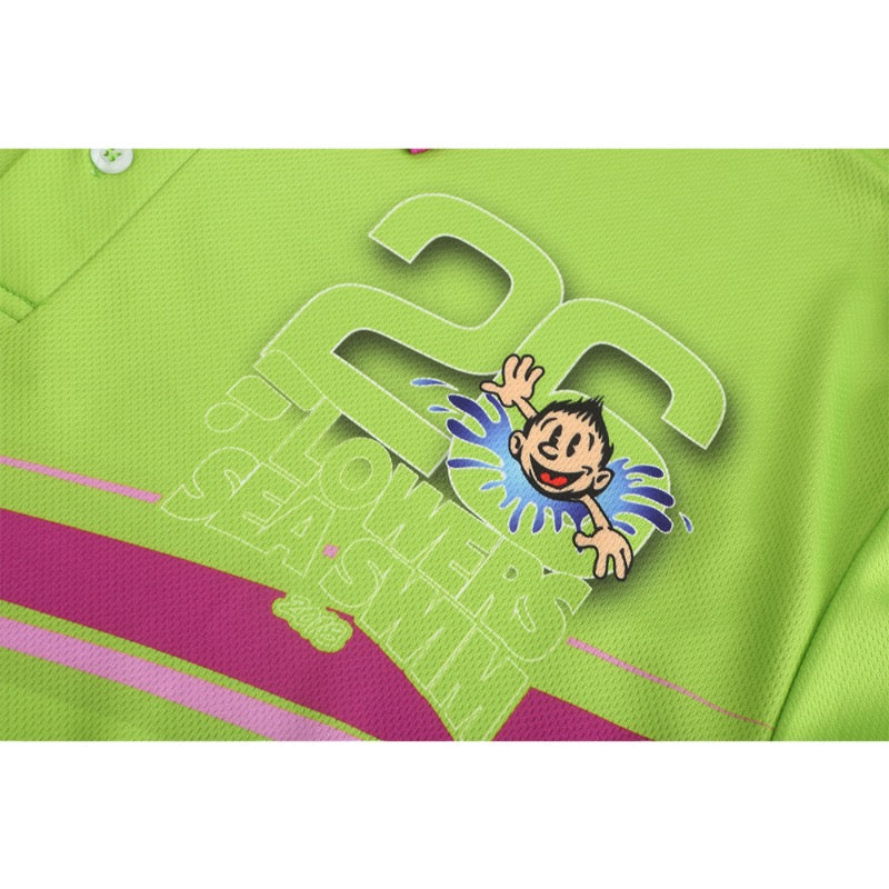 Full Size Printed Sports Polo Shirt Short Sleeves With Collar
