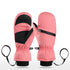 Waterproof Ski Mittens For Youth & Adult Zipper Pocket