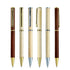 Natural Real Wood Ballpoint Pen Silver & Gold Color Clip
