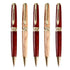 Vintage Wood Ballpoint Pen Gold Clip Blue Black Ink