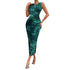 Sleeveless Bodycon Dress Full Size Printed