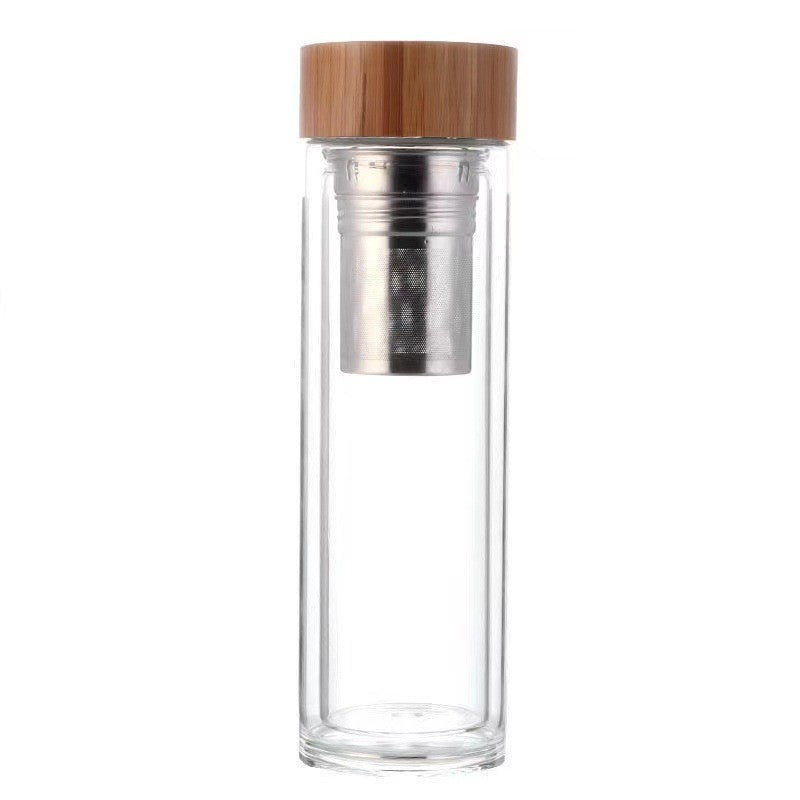 Glass Separation Cup For Flower Tea Drink 500ml