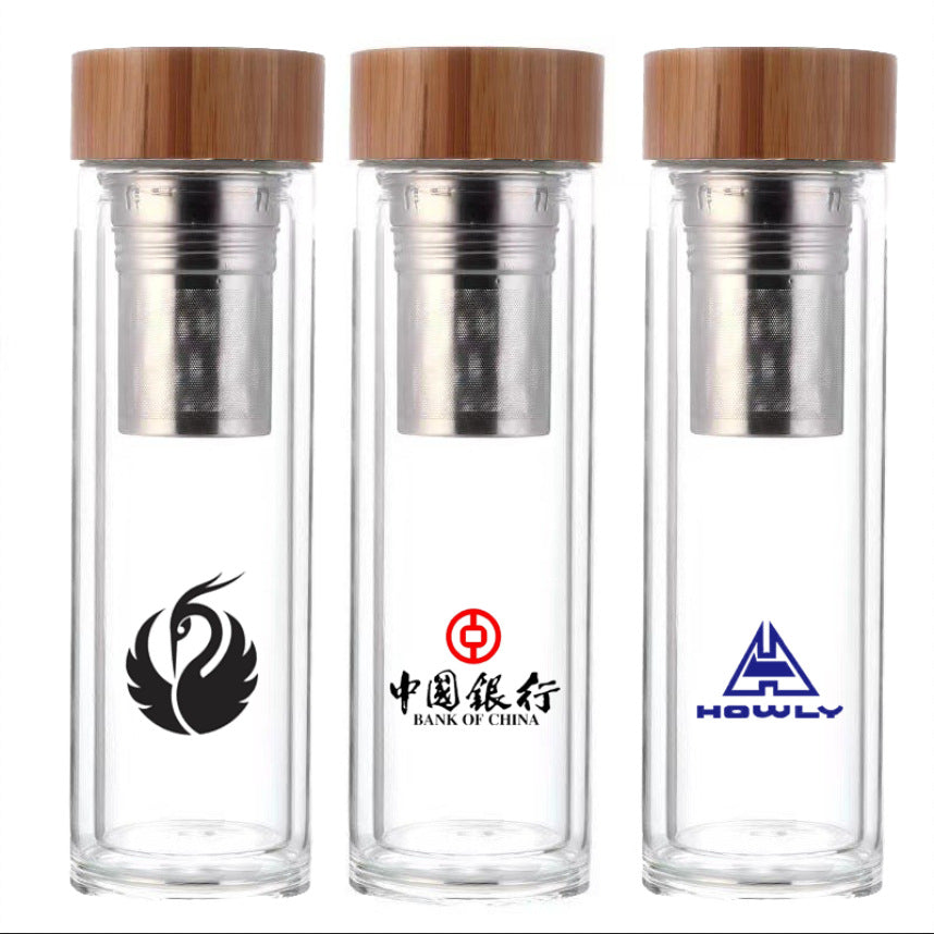 Glass Separation Cup For Flower Tea Drink 500ml