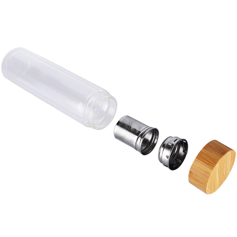 Glass Separation Cup For Flower Tea Drink 500ml