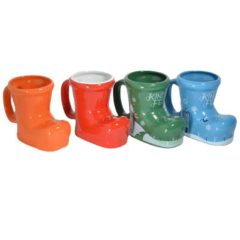 Boots Design Christmas Ceramic Mug Full Color Printed