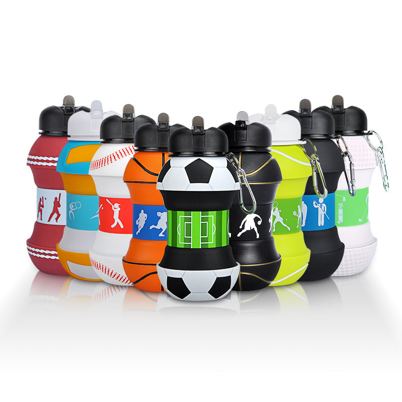 Golf Ball Shape Pocket Bottle With Hanging Carabiner Hook