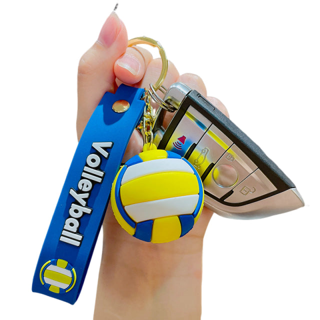 3d Volleyball Keychain