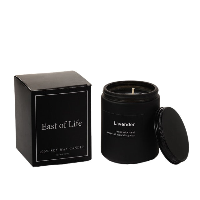 Black Glass Scent Smokeless Candle Gift Box Pack Set - By Boat