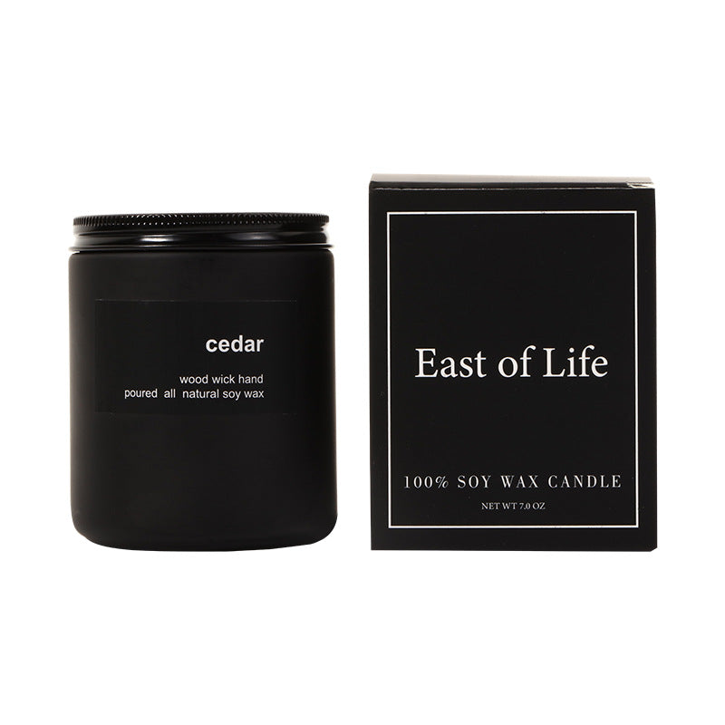 Black Glass Scent Smokeless Candle Gift Box Pack Set - By Boat