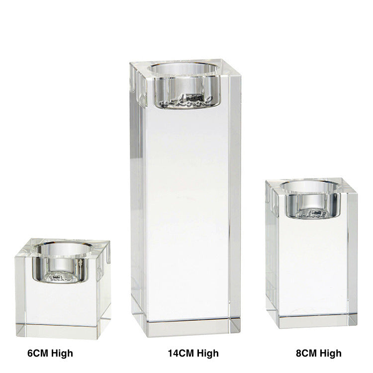 3d Crystal Glass Candle Holder