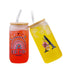 500ml Glasses Cup With Lid And Straw