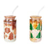 500ml Glasses Cup With Lid And Straw