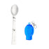Foldable Outdoor Camping Stainless Steel Mini Spoon With Case Keychain