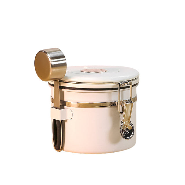 30oz Coffee Canisters Vacuum Storage Container With Spoon