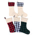 Jute Plaid Hanging Christmas Stocking