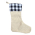 Jute Plaid Hanging Christmas Stocking
