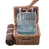 Picnic Utensil Set With Blanket Willow Basket