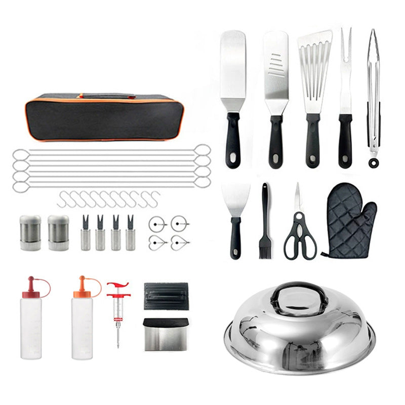 44pcs Bbq Multi Tools Set With Carrying Bag