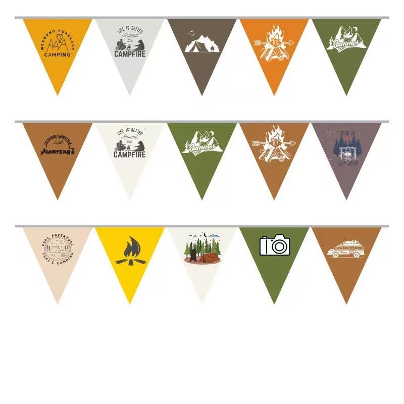 Outdoor Camp Pennant Flag Triangle Decoration Fabric Banner