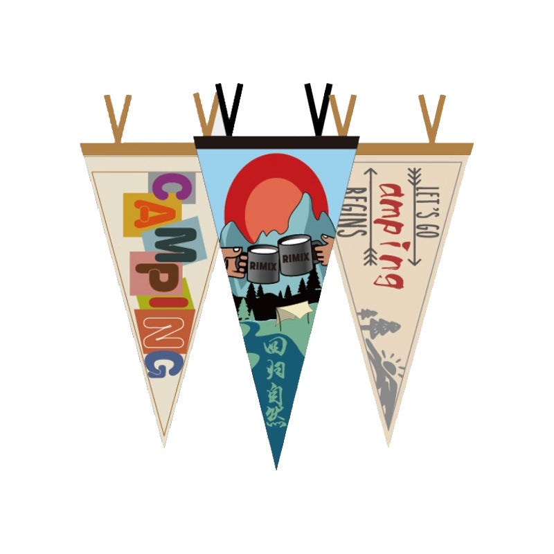 Custom Size Felt Pennant Flag Full Color One Side Print