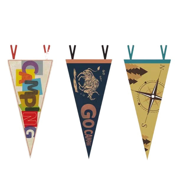 Custom Size Felt Pennant Flag Full Color One Side Print