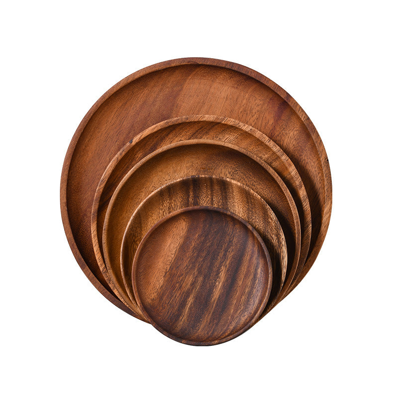 15 In Round Wooden Tray