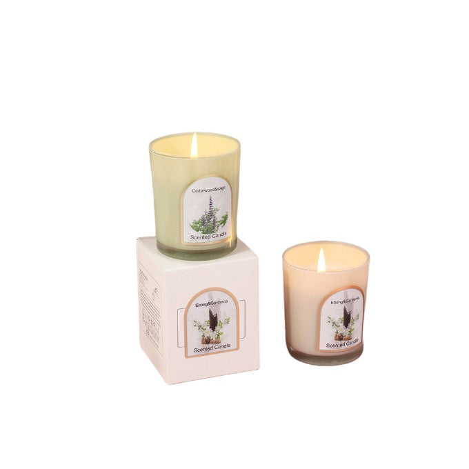 Wooden Lid Glass Scent Candle